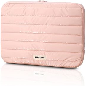 Teryeefi Laptop Sleeve Bag 15 Inch, Fashion Waterproof Puffy Soft Laptop Carrying Case for MacBook Air Pro 15 inch, Dell, Asus, HP 15 inch Laptop Device- Purple