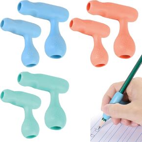 COSMOS 6 PCS GRIPS GRIPS كتابة مساعدة قلم رصاص القلم الرصاص Universal قبضة القلم الرصاص ، 2 أحجام متنوعة و 3 ألوان