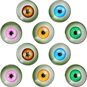 Pson 20pcs 18mm Glass Flatback Globs ، ألوان مختلطة العينين للعجلة لإكسسوارات DIY ، الأقنعة ، الحرف ، الدمية ، صنع المجوهرات