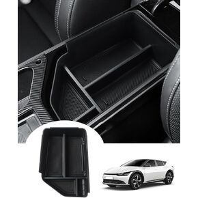 Autorder 2PCS Center Console Organizer for Kia EV6 2022 2023 2024 2025 Accessories Armrest Storage Box Secondary Insert Tray Center Console Bottom Organizer