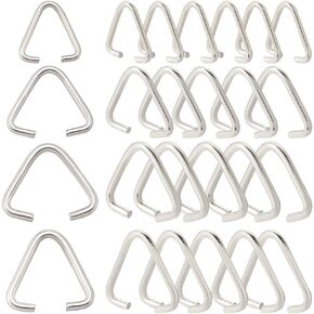 1 صندوق 600pcs 9mm 11mm 12mm 16mm مثلث حلقات القفز المفتوحة مجوهرات قرصة الكفالة الفضية مشبك قفل قرصة الكفالة سحر موصلات قلادة لإكسسوارات مصنع المجوهرات DIY