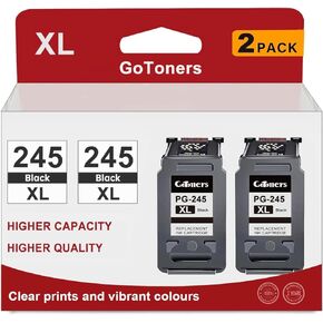 245XL خراطيش الحبر الأسود المتوافق مع Canon 245 XL حبر خراطيش PG-245XL ل PIXMA TR4520 MG2522 MX492 MX490 TR4500 الطابعة (2 أسود ، عالي العائد)