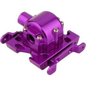 Aluminum Center Differential w/Cover Gear Box Housing for LOSI 1/18 Mini LMT 4X4 Brushed Monster Truck Metal Upgarded RC Parts (Purple)