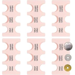 Patikil 6pcs حامل العملة اليابانية ، المحمولة Jpy Coin منظم موزع Coin Storage 6 فتحات ، كبيرة للمنزل ، المكتب ، مجموعة ، وردي