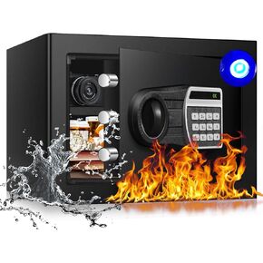 1.3 صندوق آمن لـ Cub Fireproof للاستخدام المنزلي ، Fireproof Fireproof Fireproof مع قفل مزيج رقمي ، صندوق آمن النار الشخصي لموثق مجوهرات المسدس المال