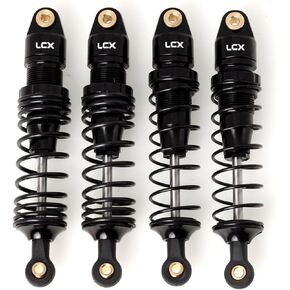 LCX Racing 1/10th RC Car CNC Aluminum 4pcs 86mm Front Rear Shock Absorber Set for Traxxas Drag Slash 1967 C10, Upgrades Parts Accessories