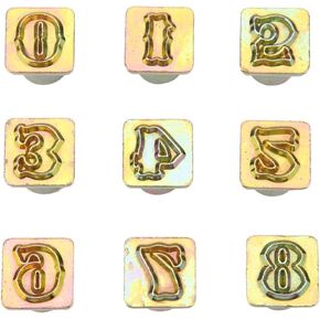 Leather Number Stamps 1 2 Inch Leather Stamping Numbers 15×12×2 13Mm Metal Stamp Punch Set Number 0~8 Die Tool Pressing Kit