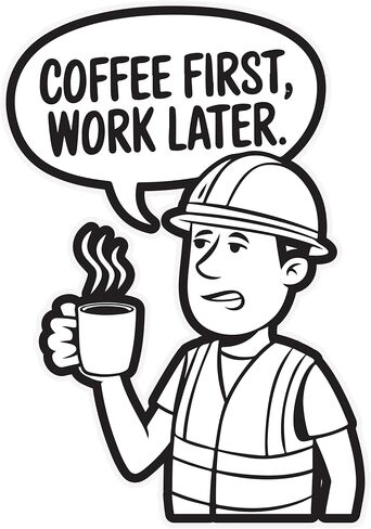 STICKY DUDE Coffee Sticker, Death Before Decaf Sticker, 4 inches - Yeti Cup Vinyl Waterproof Sticker Decal Car Laptop Wall Window Bumper Sticker in Saudi Arabia