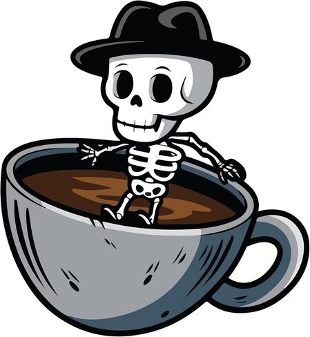 STICKY DUDE Coffee Sticker, Death Before Decaf Sticker, 4 inches - Yeti Cup Vinyl Waterproof Sticker Decal Car Laptop Wall Window Bumper Sticker in Saudi Arabia