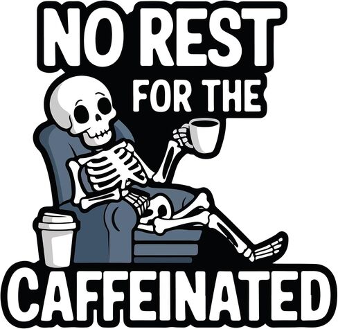 STICKY DUDE Coffee Sticker, Death Before Decaf Sticker, 4 inches - Yeti Cup Vinyl Waterproof Sticker Decal Car Laptop Wall Window Bumper Sticker in Saudi Arabia