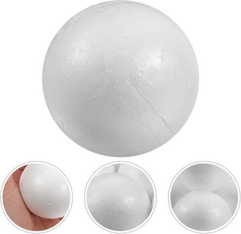 Tofficu 100pcs كرات الرغوة كرات الرغوة الحرفية 4 سم ، كرات رغوة للحرف اليدوية ، كرة رغوة بيضاء ، زخارف عيد الميلاد ، كرات رغوة البوليسترين للحرف اليدوية والفنون ، كرات الرغوة الدائرية السائبة للمنزل الحرفي DIY in Kuwait