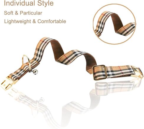 Yizepet Dog Collar with Bow Tie- Adjustable pet Collar for Dogs with Metal snap Fastener Collar, Stylish Pattern for Small Medium or Large Boy and Girl Dog and Cat in Kuwait
