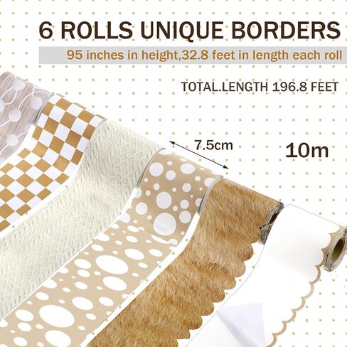 6 Rolls 196.8ft Colorful Composition Bulletin Board Border Composition Notebook Classroom Decoration Back to School Board Trim Bulletin Chalkboard Wall Decorations for Office School Wall in Saudi Arabia