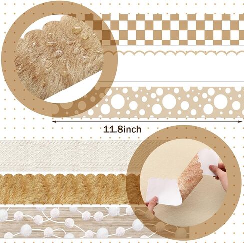 6 Rolls 196.8ft Colorful Composition Bulletin Board Border Composition Notebook Classroom Decoration Back to School Board Trim Bulletin Chalkboard Wall Decorations for Office School Wall in Saudi Arabia