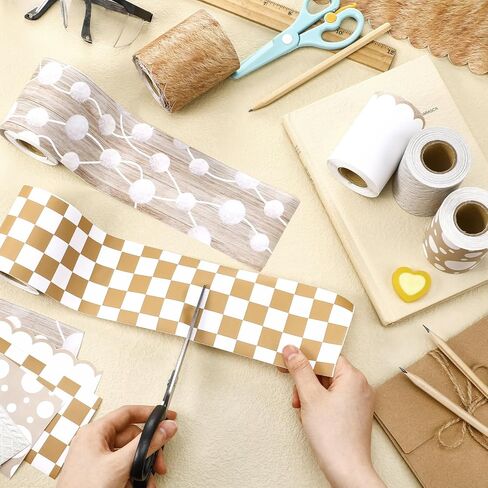 6 Rolls 196.8ft Colorful Composition Bulletin Board Border Composition Notebook Classroom Decoration Back to School Board Trim Bulletin Chalkboard Wall Decorations for Office School Wall in Saudi Arabia