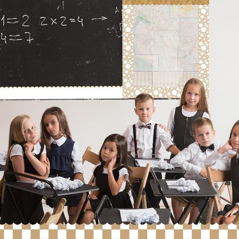 6 Rolls 196.8ft Colorful Composition Bulletin Board Border Composition Notebook Classroom Decoration Back to School Board Trim Bulletin Chalkboard Wall Decorations for Office School Wall in Saudi Arabia