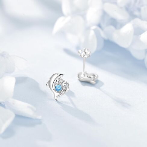 Horseshoe Earrings 925 Sterling Silver Blue Opal Horse Shoe Studs Earrings Hypoallergenic Jewelry Gifts for Women Men in Saudi Arabia