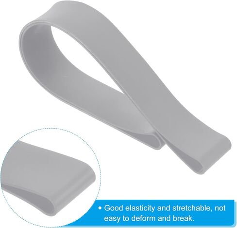 PATIKIL Towel Bands, 12 Pack Elastic Beach Chair Towel Clips, Windproof Silicone Rubber Bands Straps, Gray in Saudi Arabia