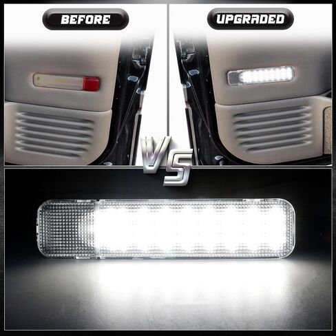 HERCOO Interior Door Light LED Door Panel Courtesy Lights Lamp Assembly Compatible with Chevy Silverado GMC Sierra 1500 2500 3500 HD Tahoe Suburban Yukon Cadillac Escalade Hummer H2, White Red in Kuwait