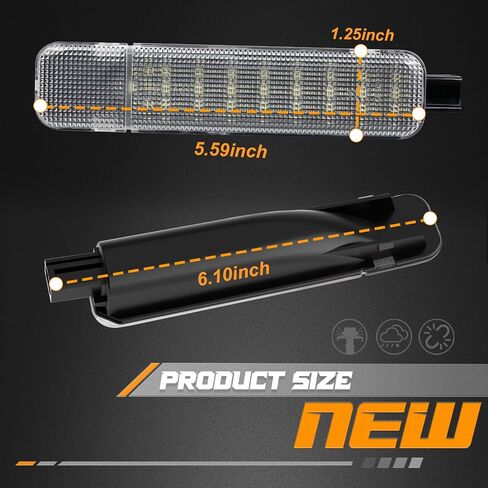 HERCOO Interior Door Light LED Door Panel Courtesy Lights Lamp Assembly Compatible with Chevy Silverado GMC Sierra 1500 2500 3500 HD Tahoe Suburban Yukon Cadillac Escalade Hummer H2, White Red in Kuwait