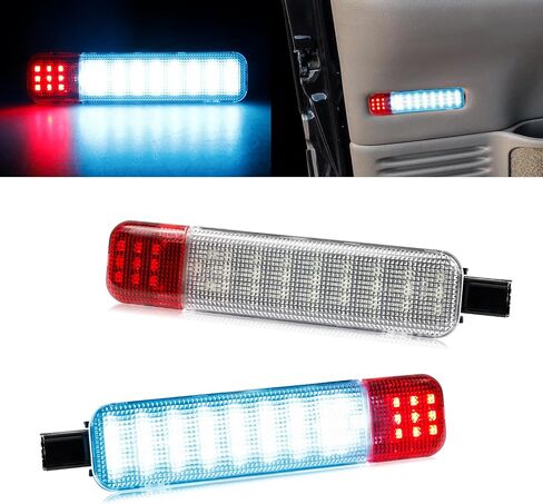 HERCOO Interior Door Light LED Door Panel Courtesy Lights Lamp Assembly Compatible with Chevy Silverado GMC Sierra 1500 2500 3500 HD Tahoe Suburban Yukon Cadillac Escalade Hummer H2, White Red in Kuwait