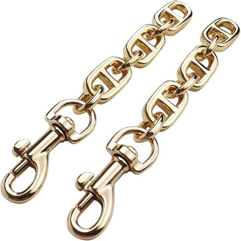 Purse Strap Extender 2Pcs Bag Extender Chain for Shoulder Bag Metal Chain Strap Extender Replacement Purse Extender Bag Extender Accessory(2 Pieces Shiny gold) in Kuwait