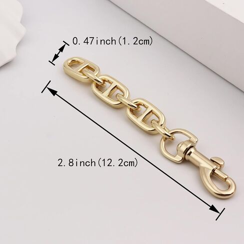 Purse Strap Extender 2Pcs Bag Extender Chain for Shoulder Bag Metal Chain Strap Extender Replacement Purse Extender Bag Extender Accessory(2 Pieces Shiny gold) in Kuwait