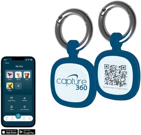 QR Code & NFC Silicone Silent Smart Pet ID Tag – Waterproof, Durable, Customizable Digital ID for Dogs & Cats – Easy Setup, Lost Pet Finder, Cloud Storage Option (RED) in Kuwait