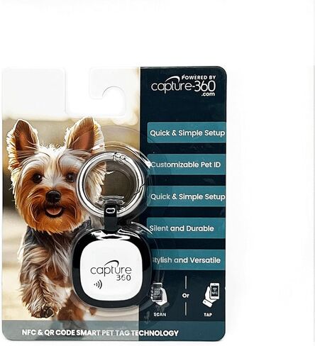 QR Code & NFC Silicone Silent Smart Pet ID Tag – Waterproof, Durable, Customizable Digital ID for Dogs & Cats – Easy Setup, Lost Pet Finder, Cloud Storage Option (RED) in Kuwait