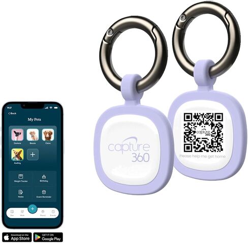 QR Code & NFC Silicone Silent Smart Pet ID Tag – Waterproof, Durable, Customizable Digital ID for Dogs & Cats – Easy Setup, Lost Pet Finder, Cloud Storage Option (RED) in Kuwait