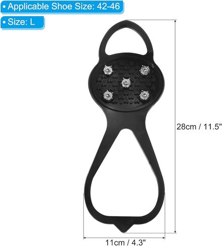 PATIKIL Non-Slip Gripper Spikes Claw, Universal Ice Cleats Shoe Spikes with Tooth Steel Nails for Skiing Walking Shoes in Kuwait