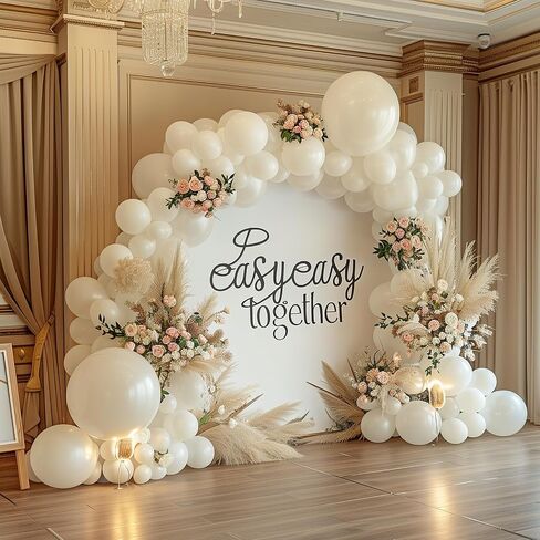 110 Pack White Balloons 12 Inch, White Latex Party Balloons for Birthday Party Graduation Engagement Anniversary Baby Showers Wedding Decorations New Year Decorations in Saudi Arabia