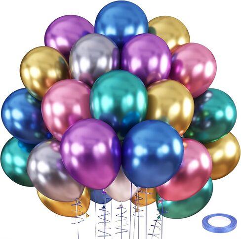 110 Pack White Balloons 12 Inch, White Latex Party Balloons for Birthday Party Graduation Engagement Anniversary Baby Showers Wedding Decorations New Year Decorations in Saudi Arabia