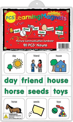 Barker Creek Learning Magnets ، للأطفال ، رمز اتصال الصور مغناطيس الأسماء عالية التردد والكلمات المصاحبة (3005) in Saudi Arabia