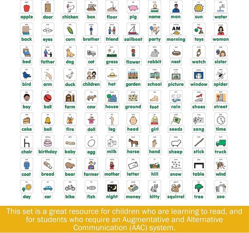 Barker Creek Learning Magnets ، للأطفال ، رمز اتصال الصور مغناطيس الأسماء عالية التردد والكلمات المصاحبة (3005) in Saudi Arabia