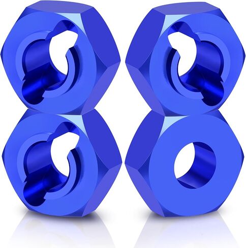 4Pcs Aluminum Wheel Hex Hubs Adapter RC Hex Combiner Upgrade Parts for Losi 1/24 Micro-B 2WD RC Car Buggy (Blue) in Saudi Arabia