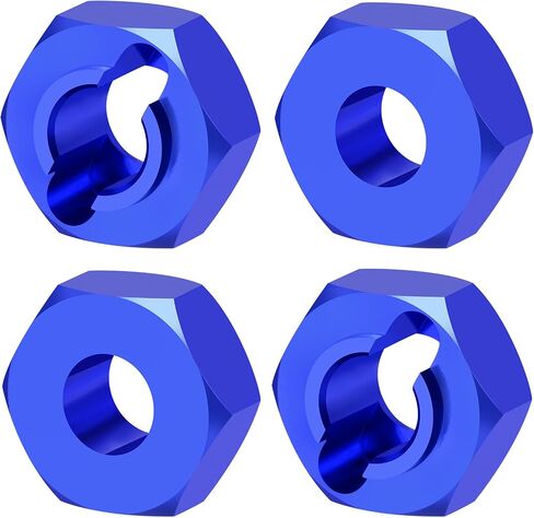 4Pcs Aluminum Wheel Hex Hubs Adapter RC Hex Combiner Upgrade Parts for Losi 1/24 Micro-B 2WD RC Car Buggy (Blue) in Saudi Arabia