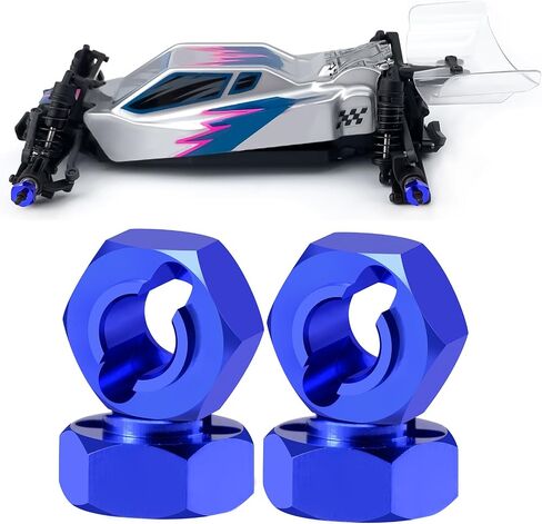 4Pcs Aluminum Wheel Hex Hubs Adapter RC Hex Combiner Upgrade Parts for Losi 1/24 Micro-B 2WD RC Car Buggy (Blue) in Saudi Arabia