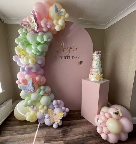 Pastel Green Balloons in different sizes 5 10 12 18inch-134pcs Pastel Green Balloons for Garland Arch，Baby Shower Graduation Wedding Anniversary Gender Reveal Birthday Party Decorations in Saudi Arabia