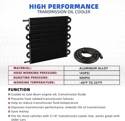 16 Pass Fluid Cooler Tube & Fin Electra, AN8 Cool 1/2" Transmission Oil Cooler Core in Saudi Arabia