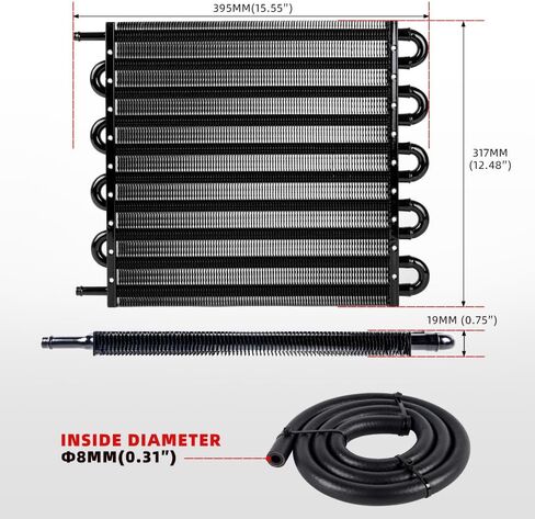 16 Pass Fluid Cooler Tube & Fin Electra, AN8 Cool 1/2" Transmission Oil Cooler Core in Saudi Arabia