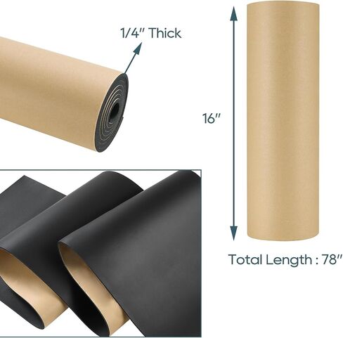 NATGAI Sponge Neoprene with Adhesive Foam Rubber Sheet 1/8" Thick X 12" Wide X 24" Long, Cut to Multiple Dimensions and Lengths - DIY, Gaskets, Cosplay, Costume, Crafts in Kuwait