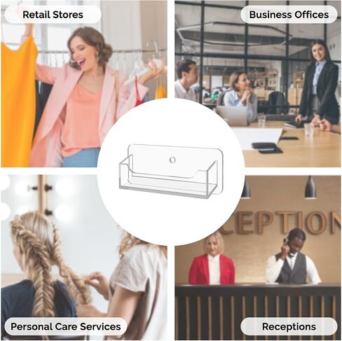 Marketing Holders Hanging Business Card Holder with Hardware for 3.5" x 2" Gift Cards Retail Holder Reward Points and Contact Card Display Clear Acrylic Rack in Saudi Arabia