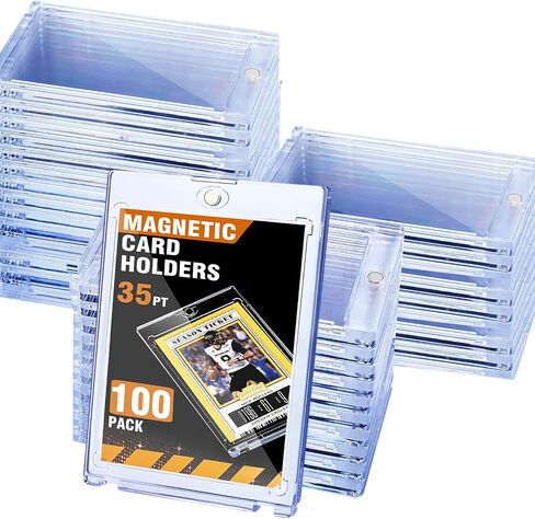 300ct Magnetic Card Holder for Trading Cards,35pt One Touch Card Holder,UV Protectors Hard Plastic,Display Card Case,Baseball Cards Holder for Sports,Football,Game,MTG (300 PACK) in Saudi Arabia