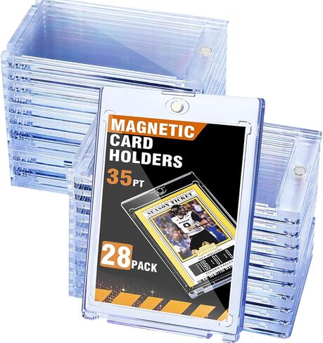 300ct Magnetic Card Holder for Trading Cards,35pt One Touch Card Holder,UV Protectors Hard Plastic,Display Card Case,Baseball Cards Holder for Sports,Football,Game,MTG (300 PACK) in Saudi Arabia