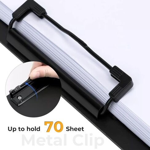 Y Yoma 2 Pack Pack Plastic Clipboard Folder مع مقطع منخفض للملفات المظهر المنخفض لـ A4 Size Size Sheet 360 Flip Flip Writing Pad Profile Clip Filed for Office School Business Classiros Outdoor ، Pink in Kuwait