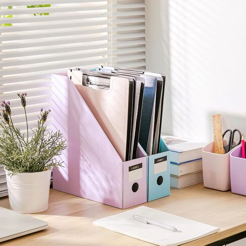 Y Yoma 2 Pack Pack Plastic Clipboard Folder مع مقطع منخفض للملفات المظهر المنخفض لـ A4 Size Size Sheet 360 Flip Flip Writing Pad Profile Clip Filed for Office School Business Classiros Outdoor ، Pink in Kuwait