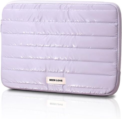 Teryeefi Laptop Sleeve Bag 15 Inch, Fashion Waterproof Puffy Soft Laptop Carrying Case for MacBook Air Pro 15 inch, Dell, Asus, HP 15 inch Laptop Device- Purple in Saudi Arabia