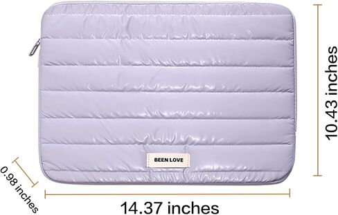 Teryeefi Laptop Sleeve Bag 15 Inch, Fashion Waterproof Puffy Soft Laptop Carrying Case for MacBook Air Pro 15 inch, Dell, Asus, HP 15 inch Laptop Device- Purple in Saudi Arabia