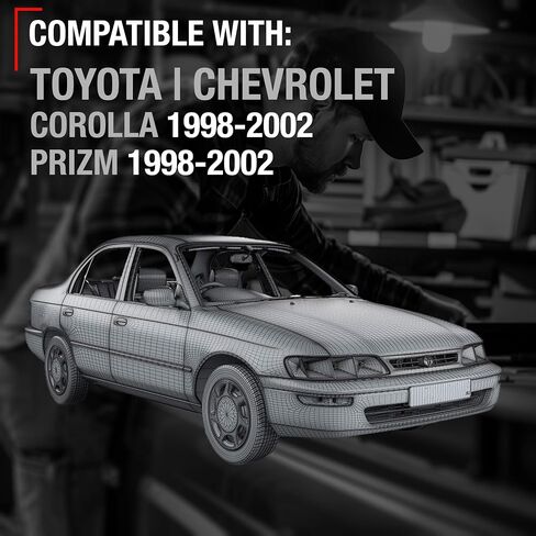 TRUBUILT1 AUTOMOTIVE Interior Front/Rear Driver & Passenger Door Handle Set - Compatible with 1998-2002 Toyota Corolla - Light Gray (Charcoal), Plastic - OEM 69206-02050-GRAY, 69205-02050-GRAY, 80374 in Saudi Arabia